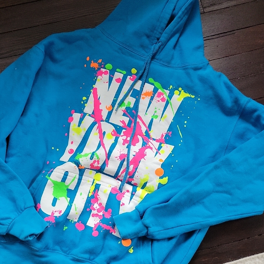Blue NYC Graphic Hoodie